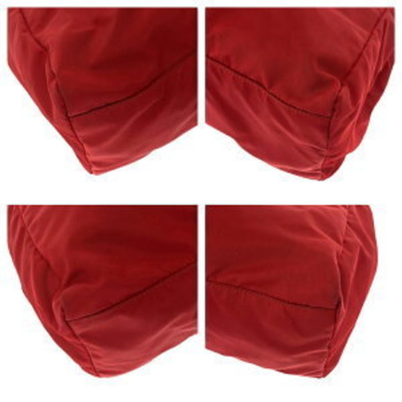 PRADA Tessuto triangle red nylon Tote Bag - Picture 3 of 9